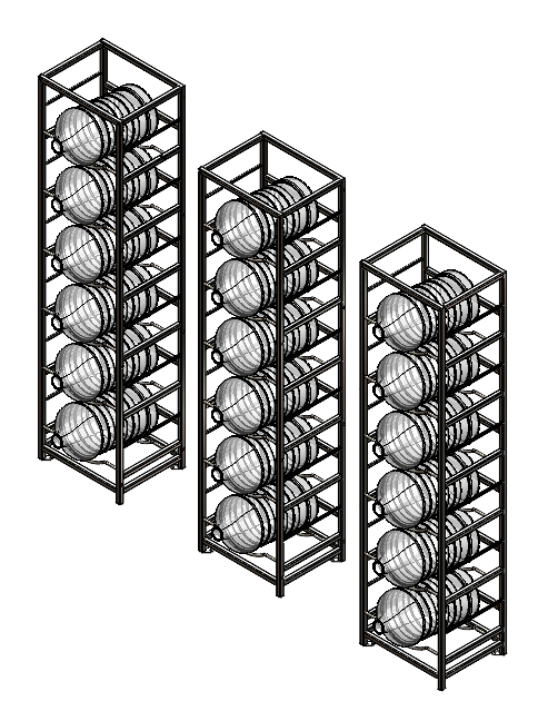 A0003668-带多个架子的水瓶储存架